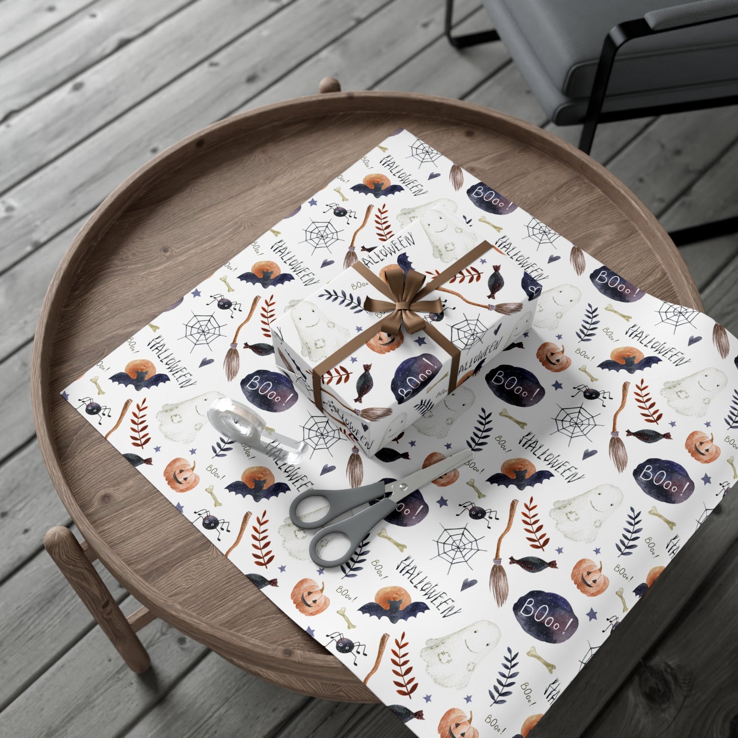 Adorable Boo Halloween Wrapping Paper