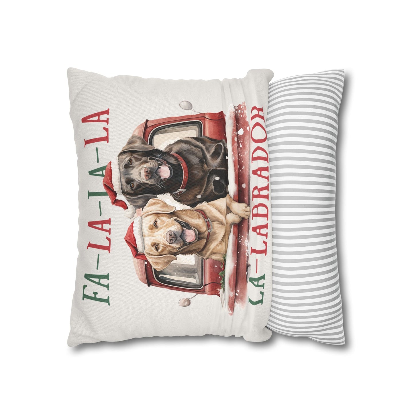 Labrador Retriever Christmas Throw Pillow Cover