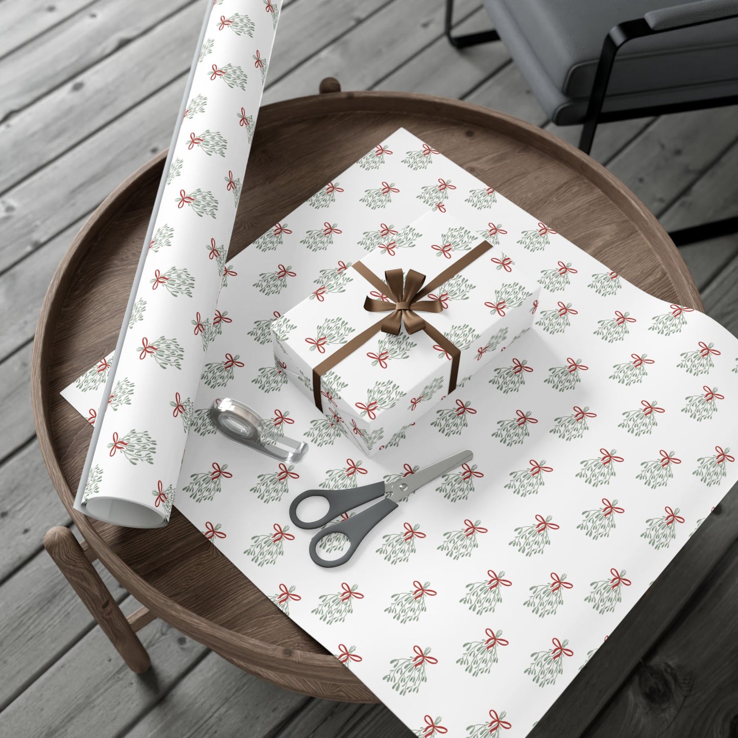 Christmas Mistletoe Wrapping Paper