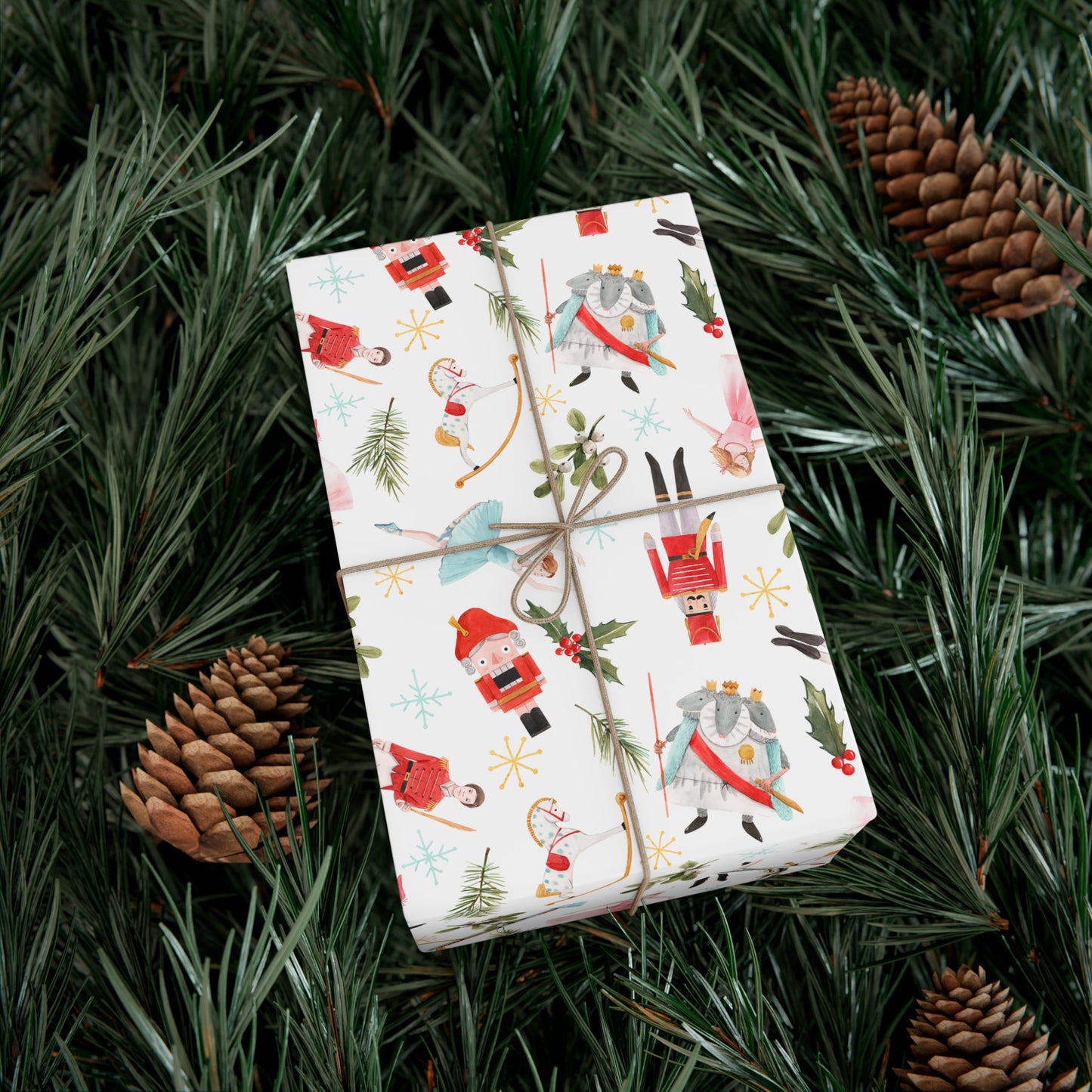 Watercolor Nutcracker Christmas Wrapping Paper