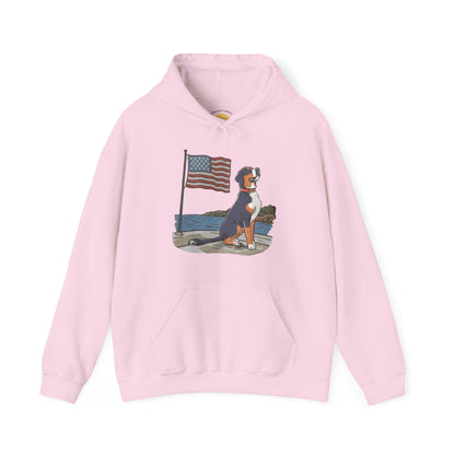2025 New Summer Swissy Unisex Hooded Sweatshirt, Swissy Summer Hoodie, Greater Swiss Mountain Dog, Cartoon Swissy Character