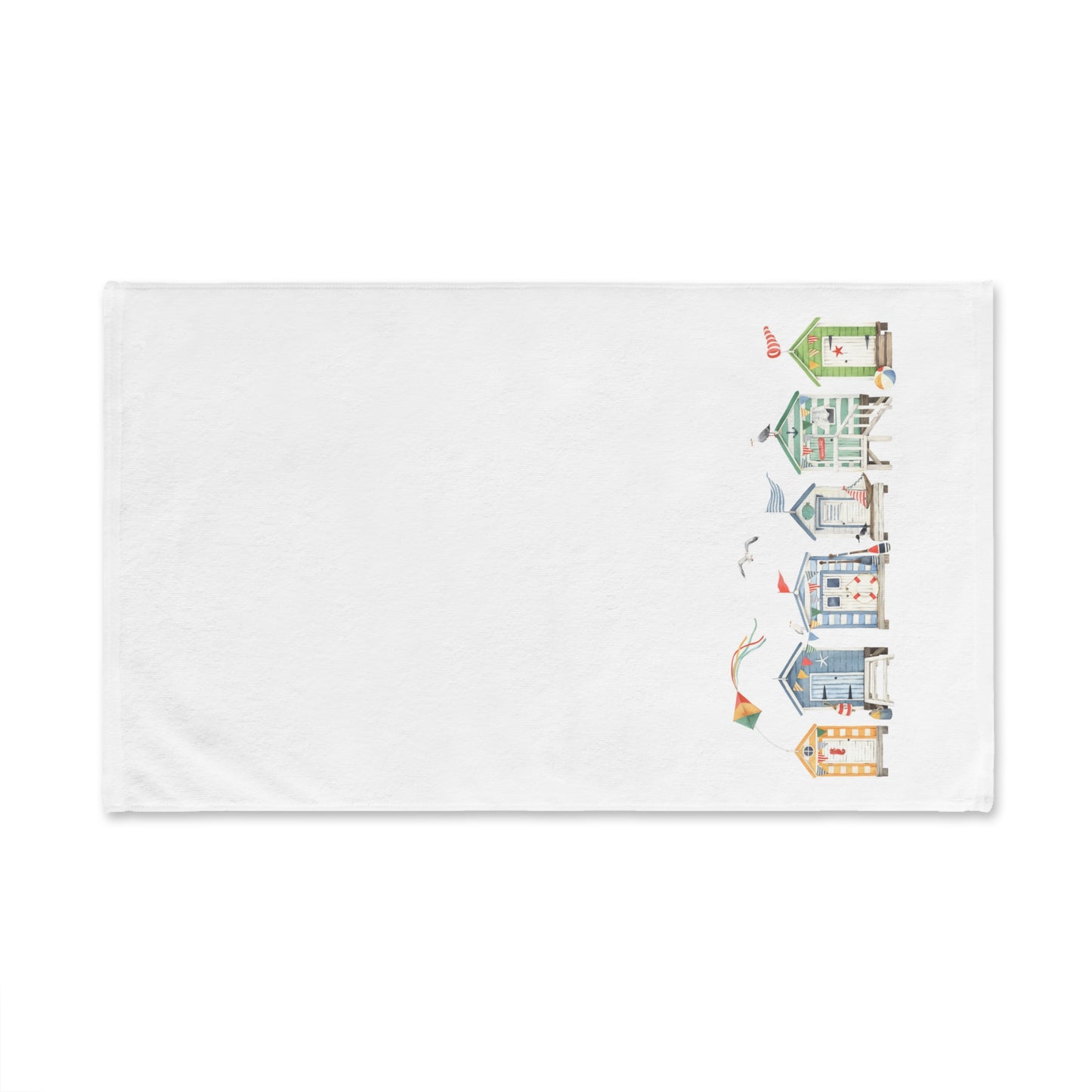 Summer Beach Hut Hand Towel for Kitchen and Bath, Summer Home Decor, Cottage style