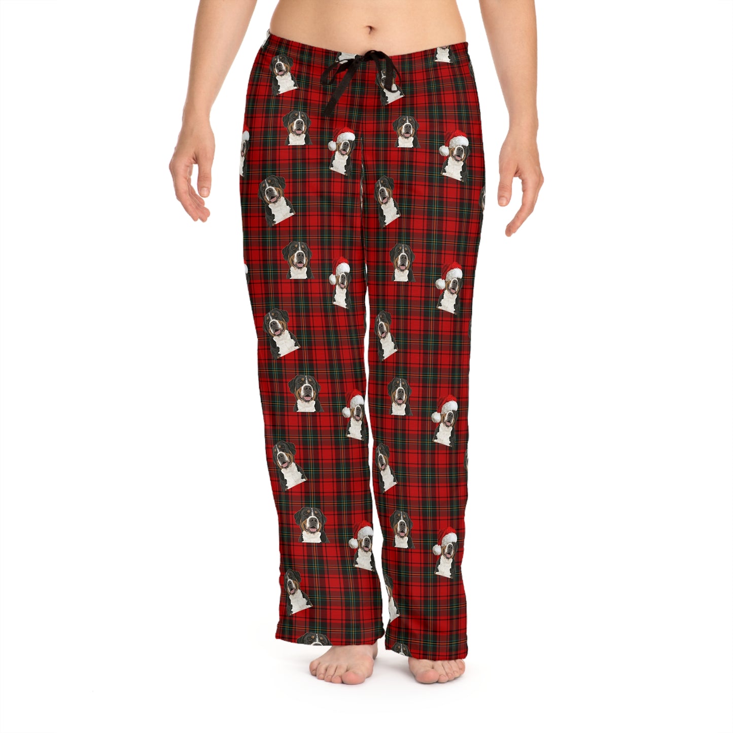 Women's Greater Swiss Mountain Dog Funny Christmas Pajama Pants