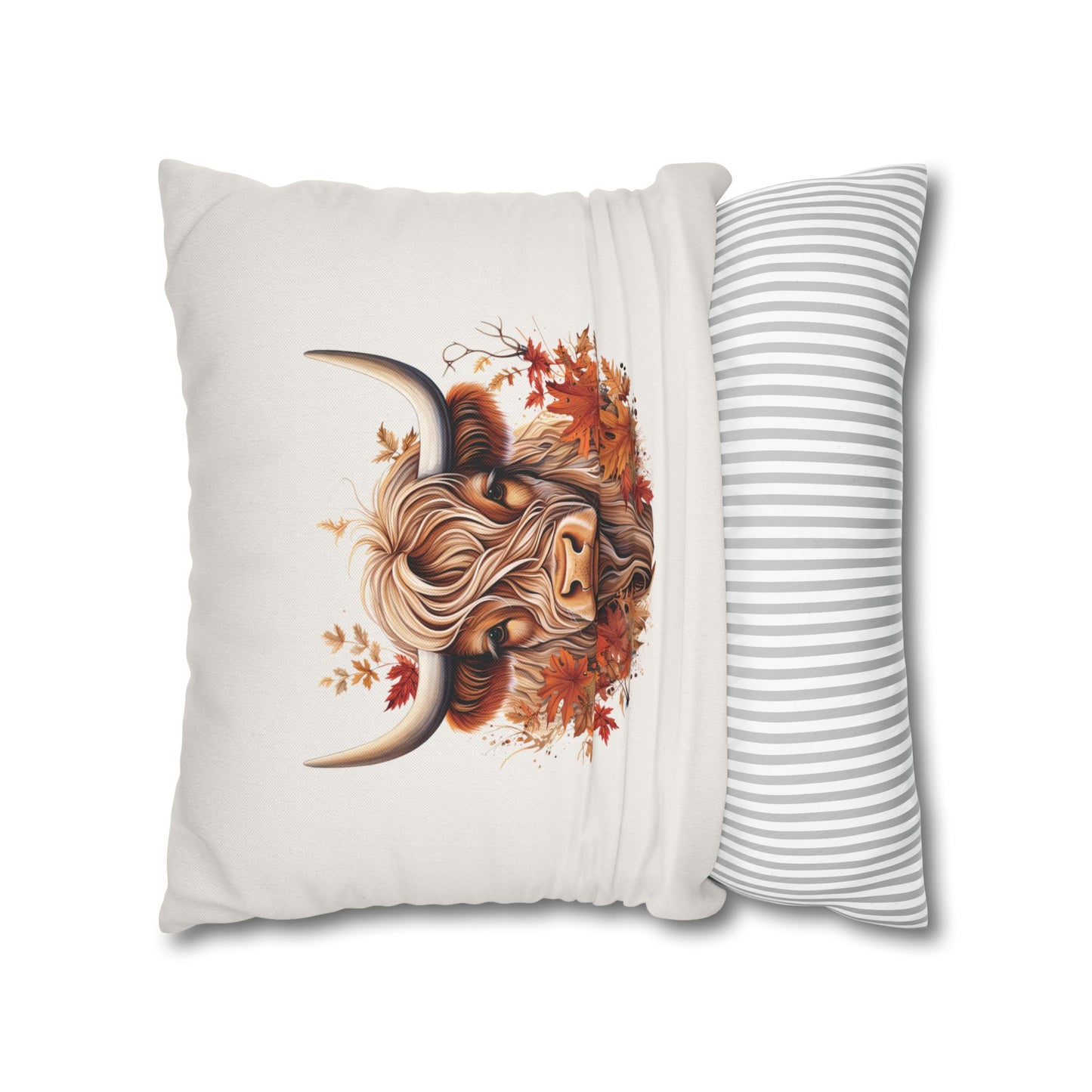 Fall Highland Cow Pillow Cover