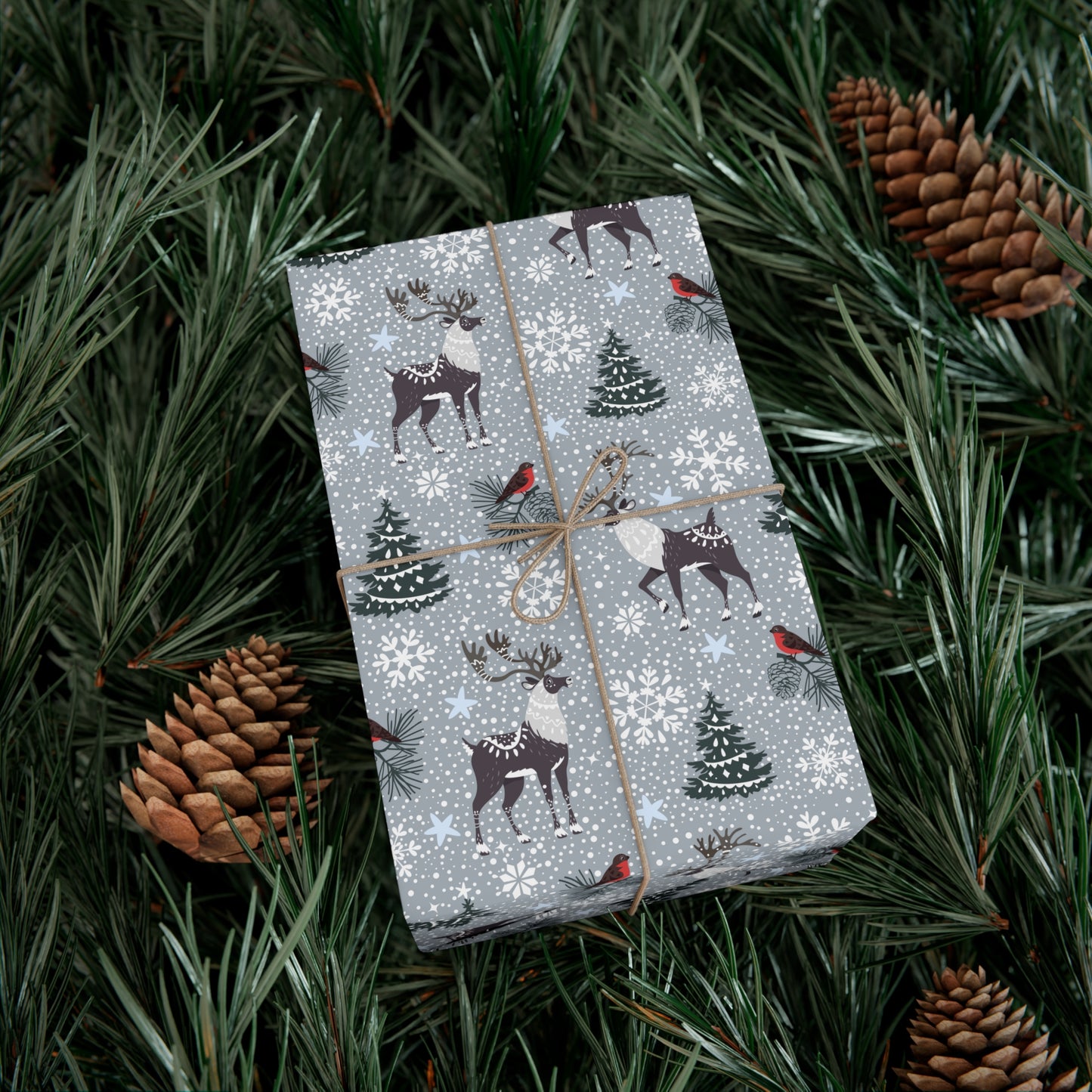 Character Moose Christmas Gift Wrap, Christmas Wrapping Paper, Christmas Snow Gift Wrap, Wrapping, Christmas Gifts