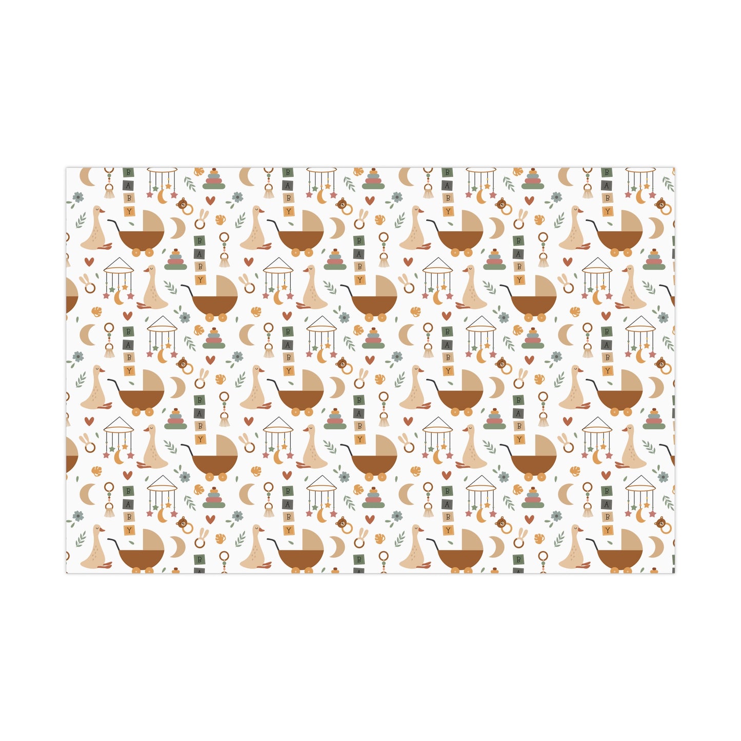 Boho Neutral Baby Shower Wrapping Paper