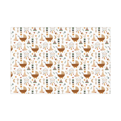 Boho Neutral Baby Shower Wrapping Paper