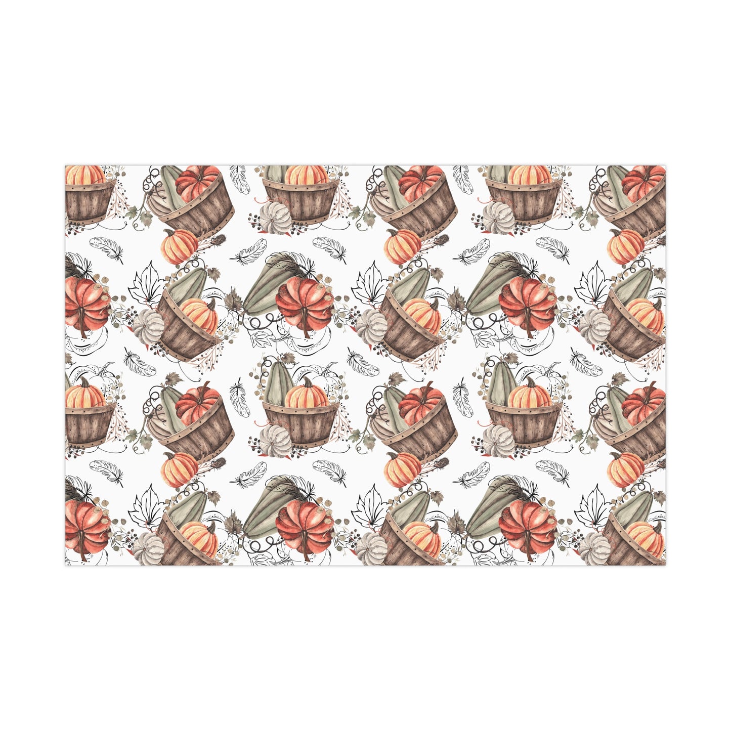 Autumn Pumpkin Patch Wrapping Paper