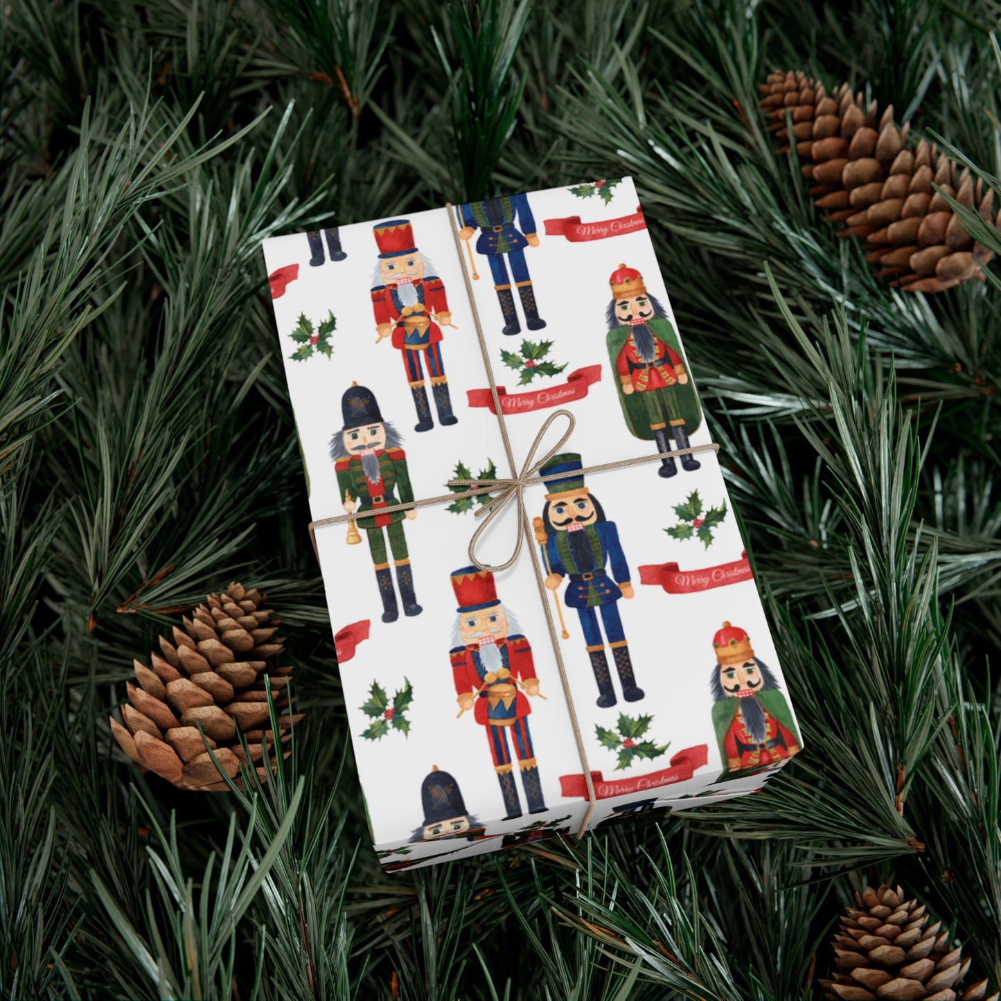 Gift Wrap Papers, Nutcracker Christmas Toy Soldiers Boys Men, Holiday Wrapping Sheets, Festive Xmas Present Packaging, Unique Gift Wrap