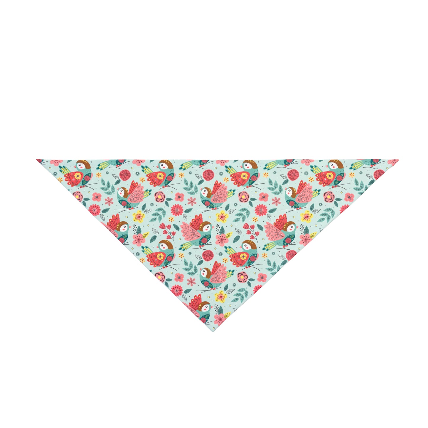 Spring Dog Bandana, Colorful Spring Birds Bandana