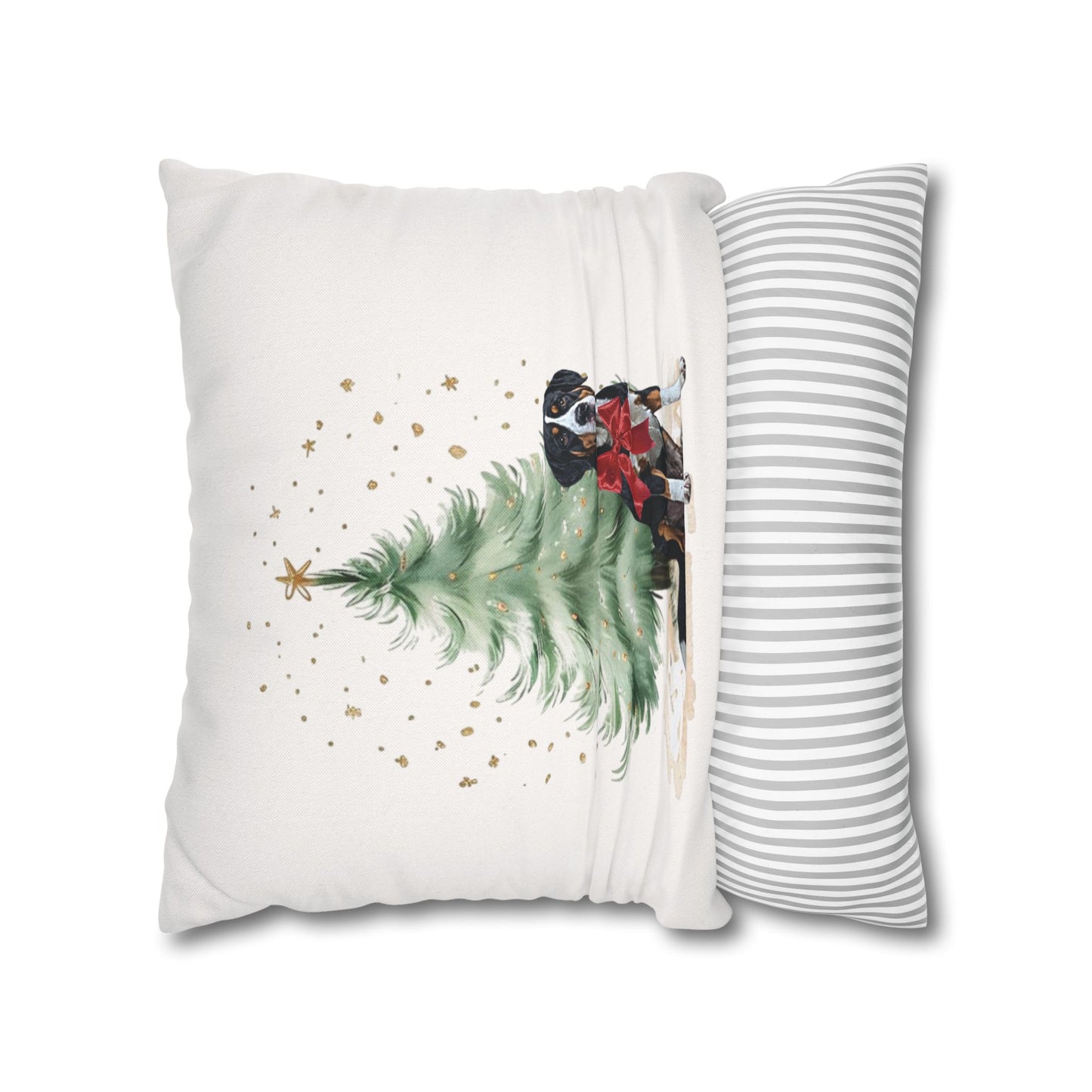 Christmas Swissy Gift Pillow Cover, Double Sided Print