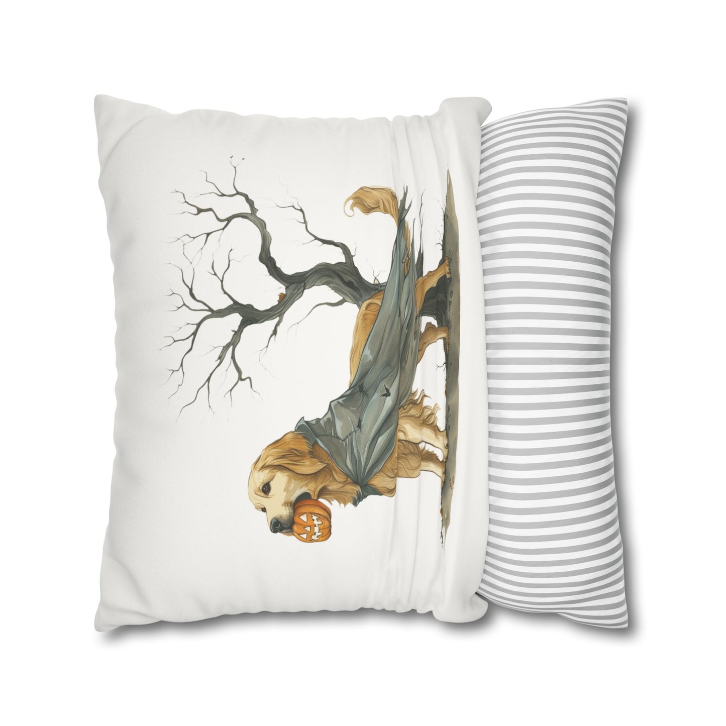 Spooky Retriever Halloween Pillow Cover