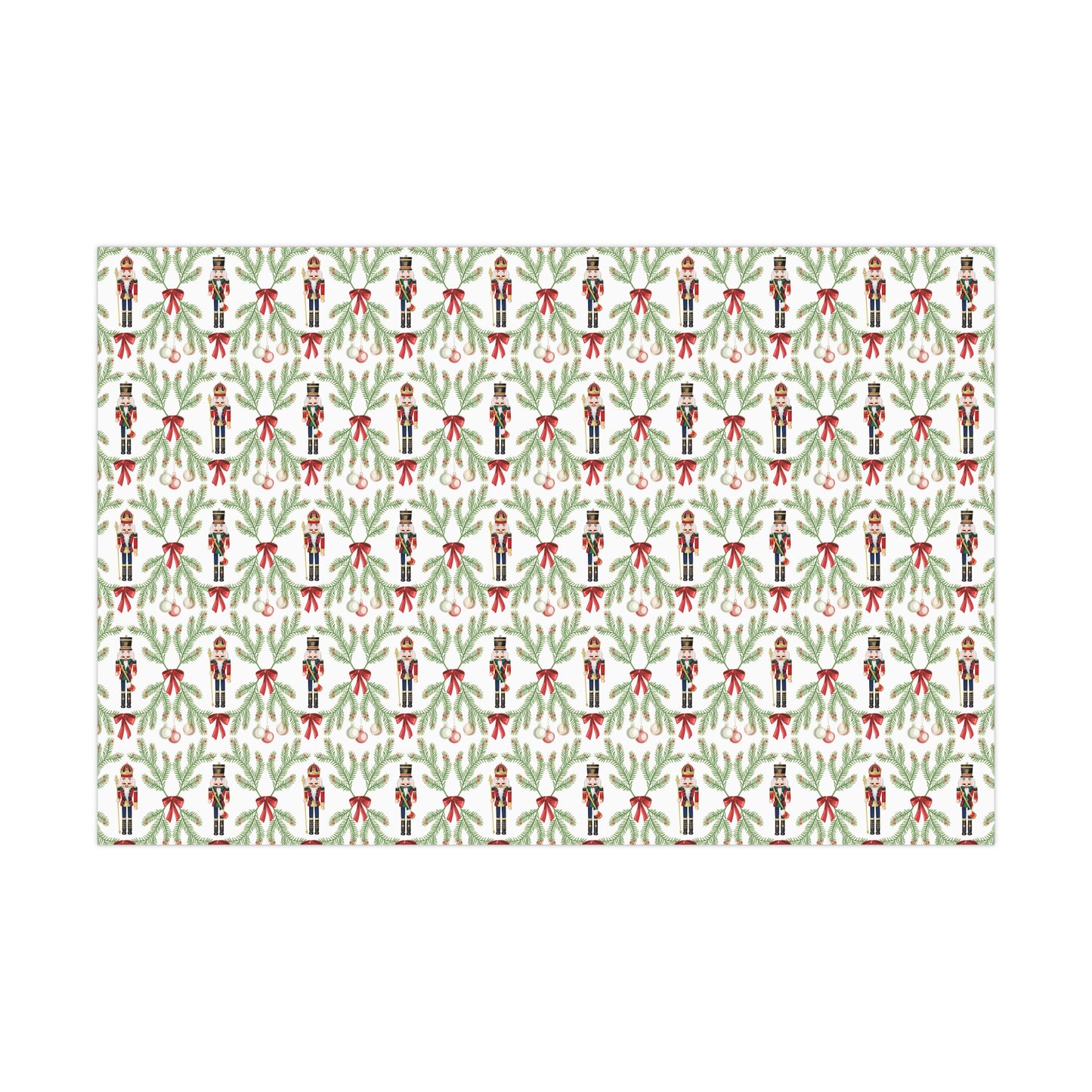 Nutcracker Wreath Christmas Gift Wrap, Christmas Wrapping Paper, Christmas Nutcracker Gift Wrap, Wrapping, Christmas Gifts