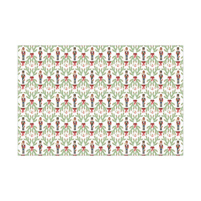 Nutcracker Wreath Christmas Gift Wrap, Christmas Wrapping Paper, Christmas Nutcracker Gift Wrap, Wrapping, Christmas Gifts