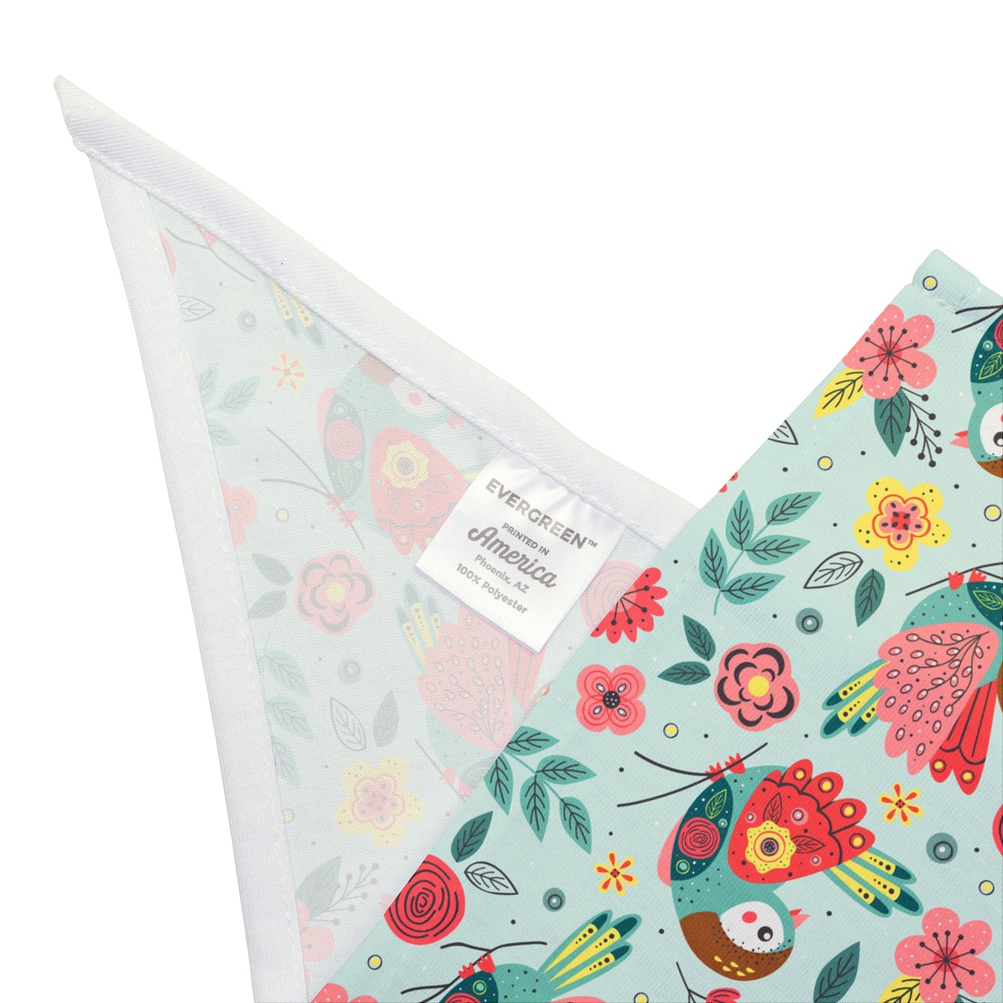 Spring Dog Bandana, Colorful Spring Birds Bandana