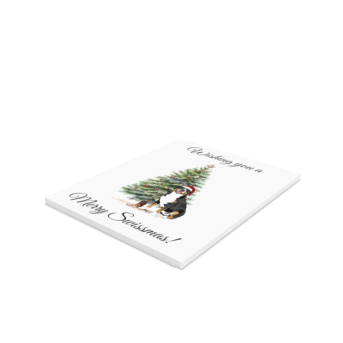 Greater Swiss Mountain Dog Christmas Greeting cards (8, 16, and 24 pcs), No text inside