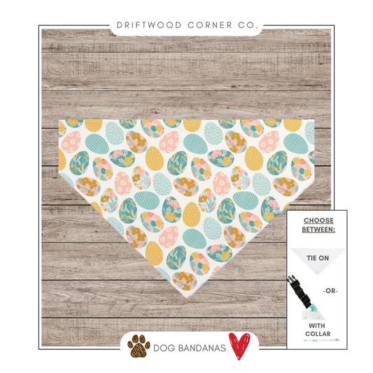 Easter Eggs Dog Bandana, Spring Dog Bandana