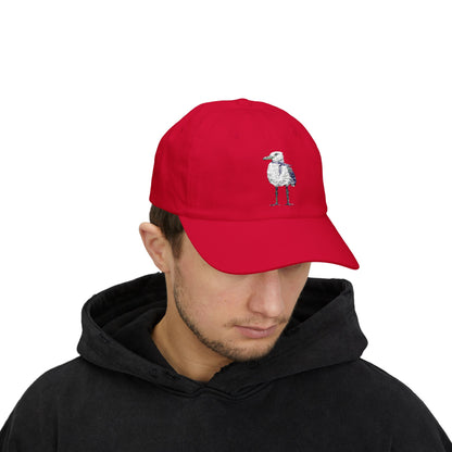 Embroidered Coastal Seagull w/ Summer Scarf Hat - Summer Capsule Collection
