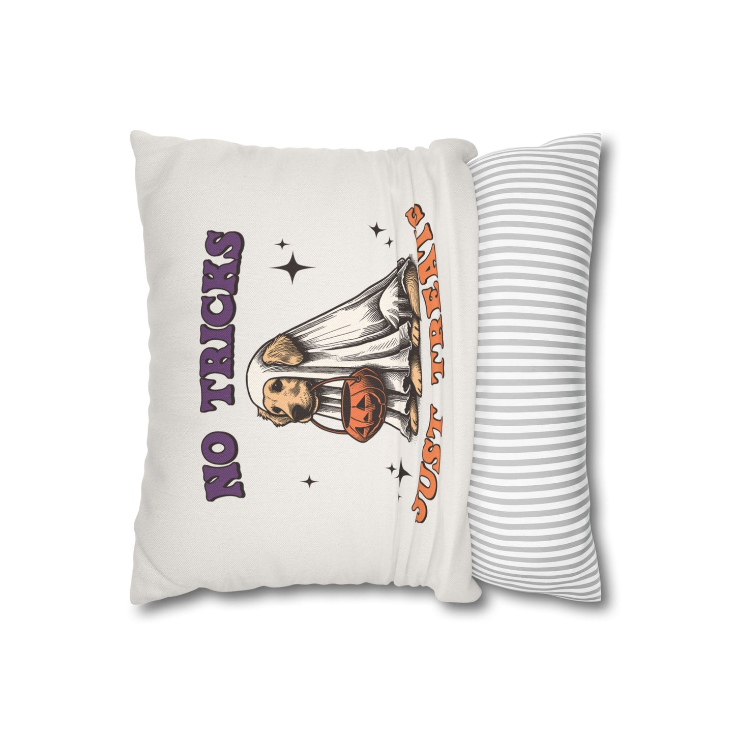 Halloween Dog Trick or Treat Pillow Cover