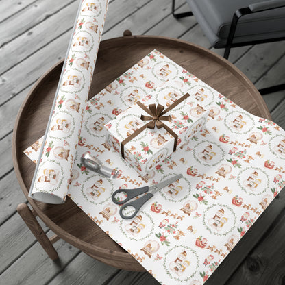 Snowman Family Christmas Wrapping Paper