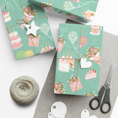 Floral Birthday Wrapping Paper, Gifts for Mom