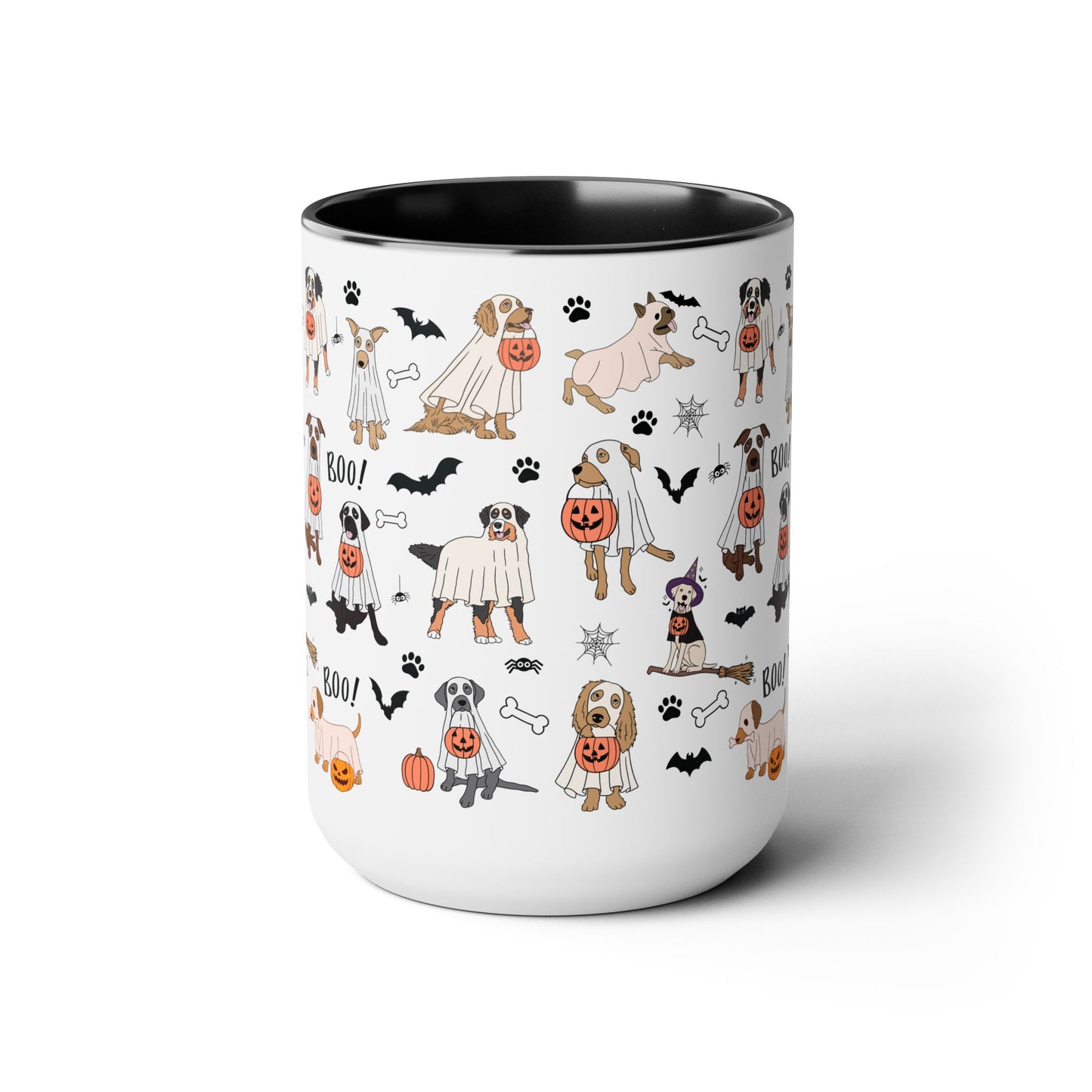 Halloween Spooky Dog Two-Tone Ceramic Coffee Mug