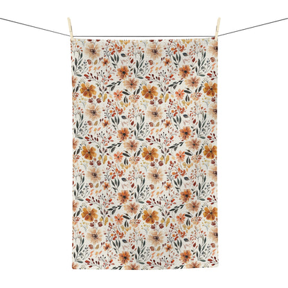 Microfiber Tea Towel - Fall Wildflower Botanical Dish Cloth