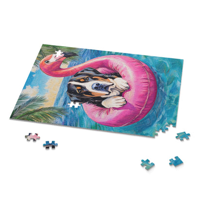Watercolor, hand drawn Summer Swissy Puzzle