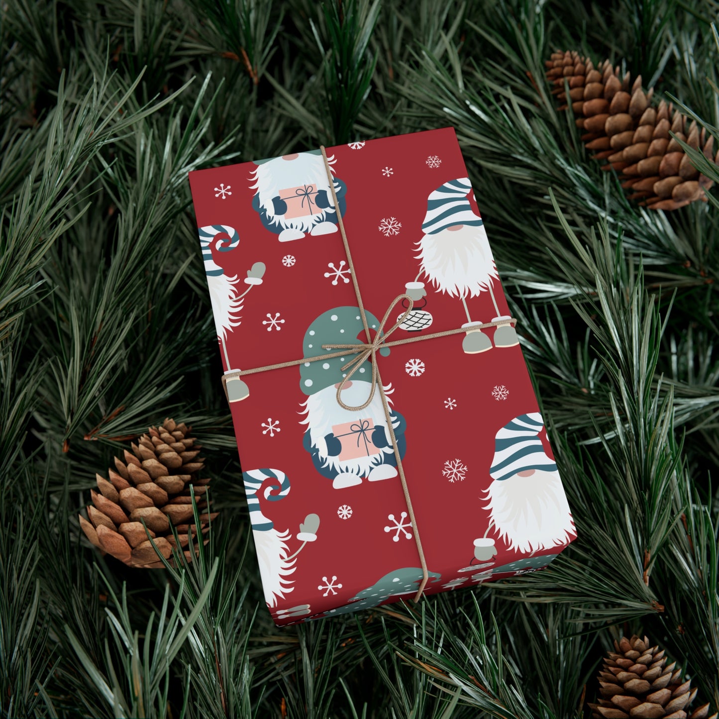 Christmas Gnome Gift Wrap