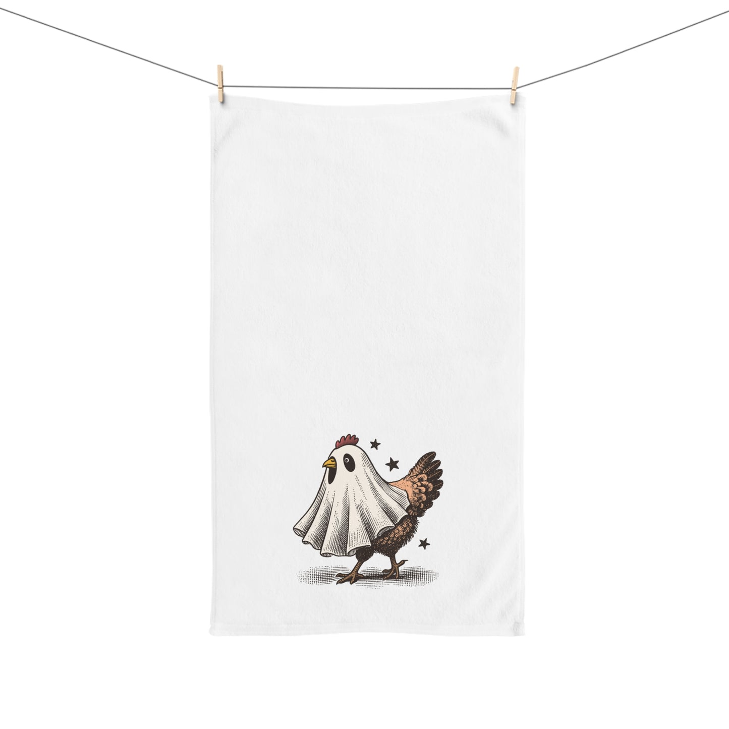 Funny Halloween Rooster Chicken Fall Hand Towel