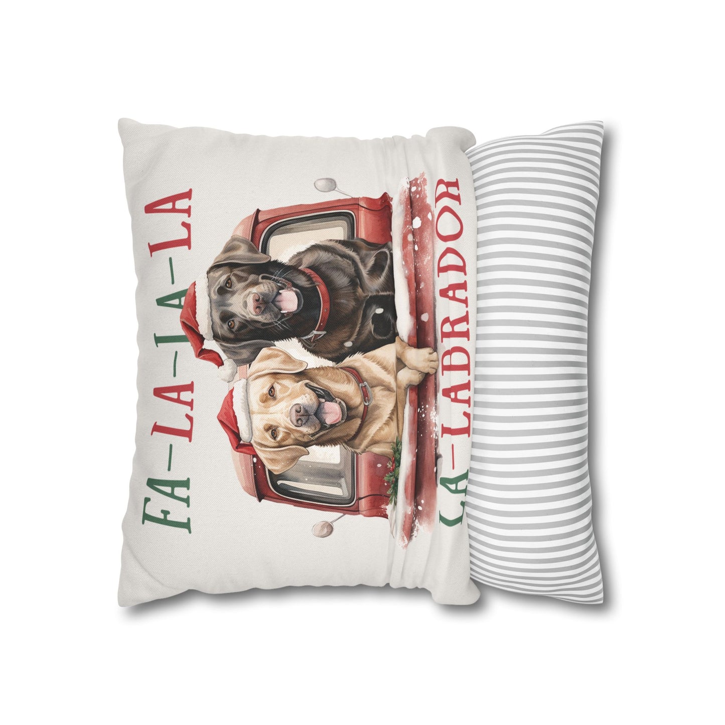 Labrador Retriever Christmas Throw Pillow Cover