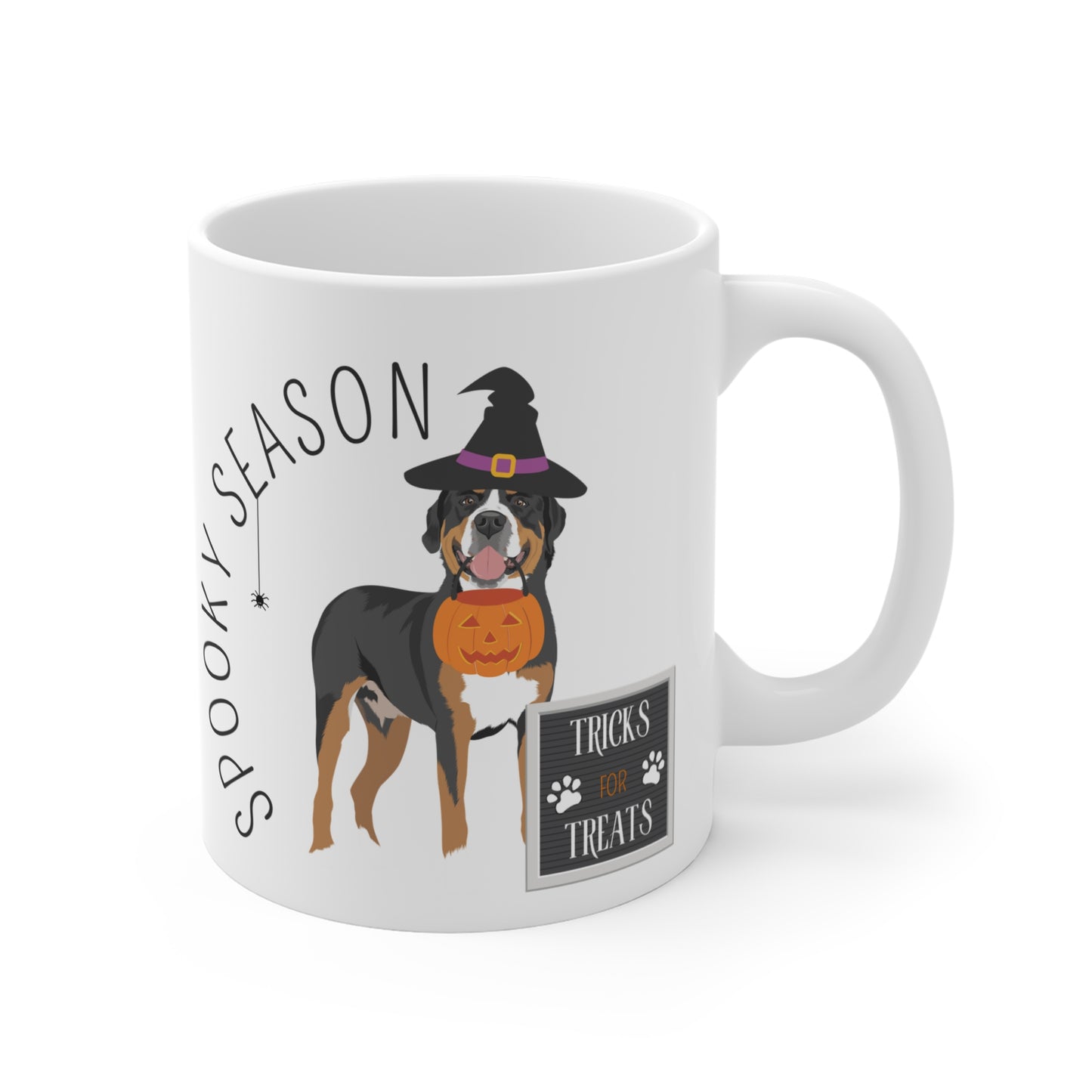 Greater Swiss Mountain Dog Mug Spooky Halloween Mug