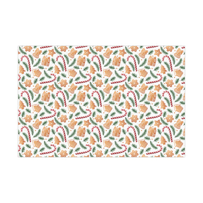 Cookies & Candy Cane Bakery Christmas Wrapping Paper