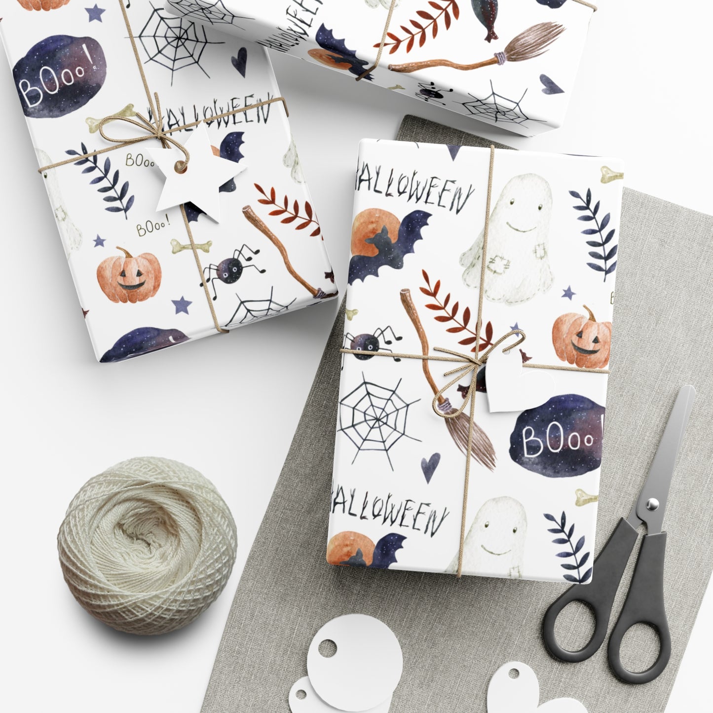 Adorable Boo Halloween Wrapping Paper