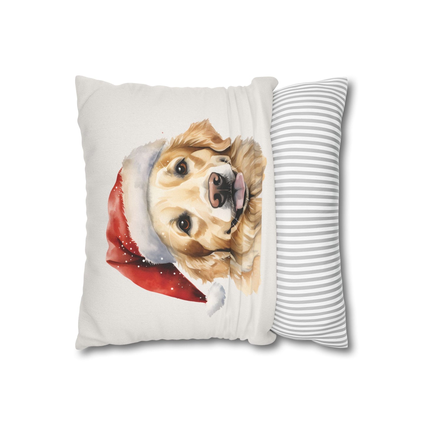 Golden Retriever Christmas Throw Pillow Cover