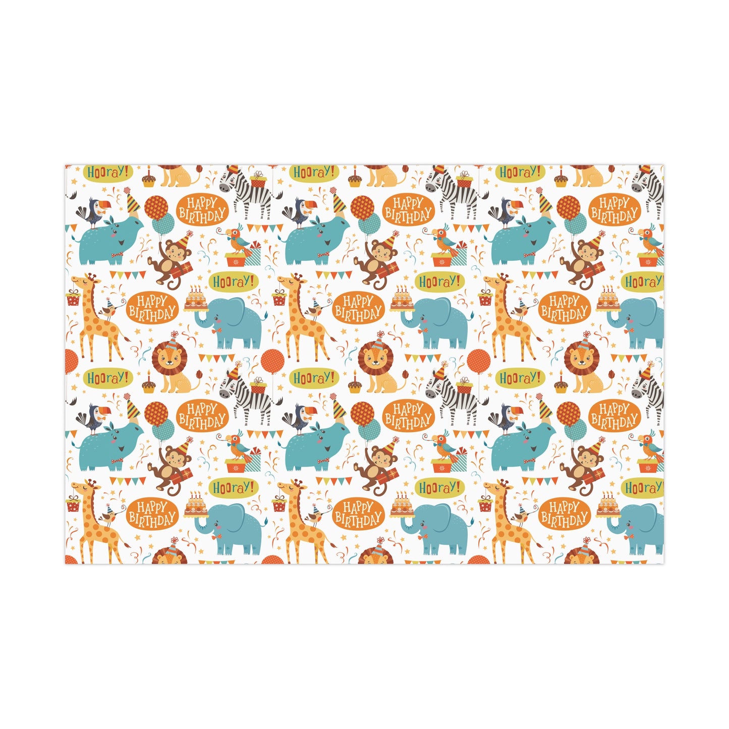 Cute Animals Birthday Wrapping Paper