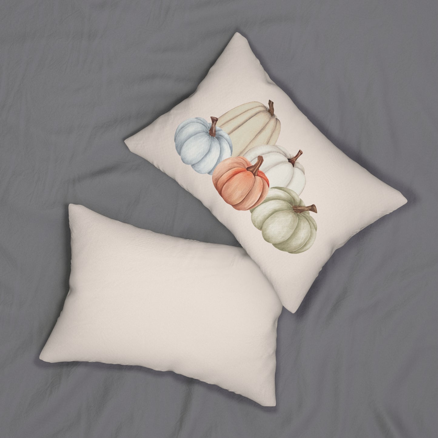 Pumpkin Watercolor Lumbar Pillow