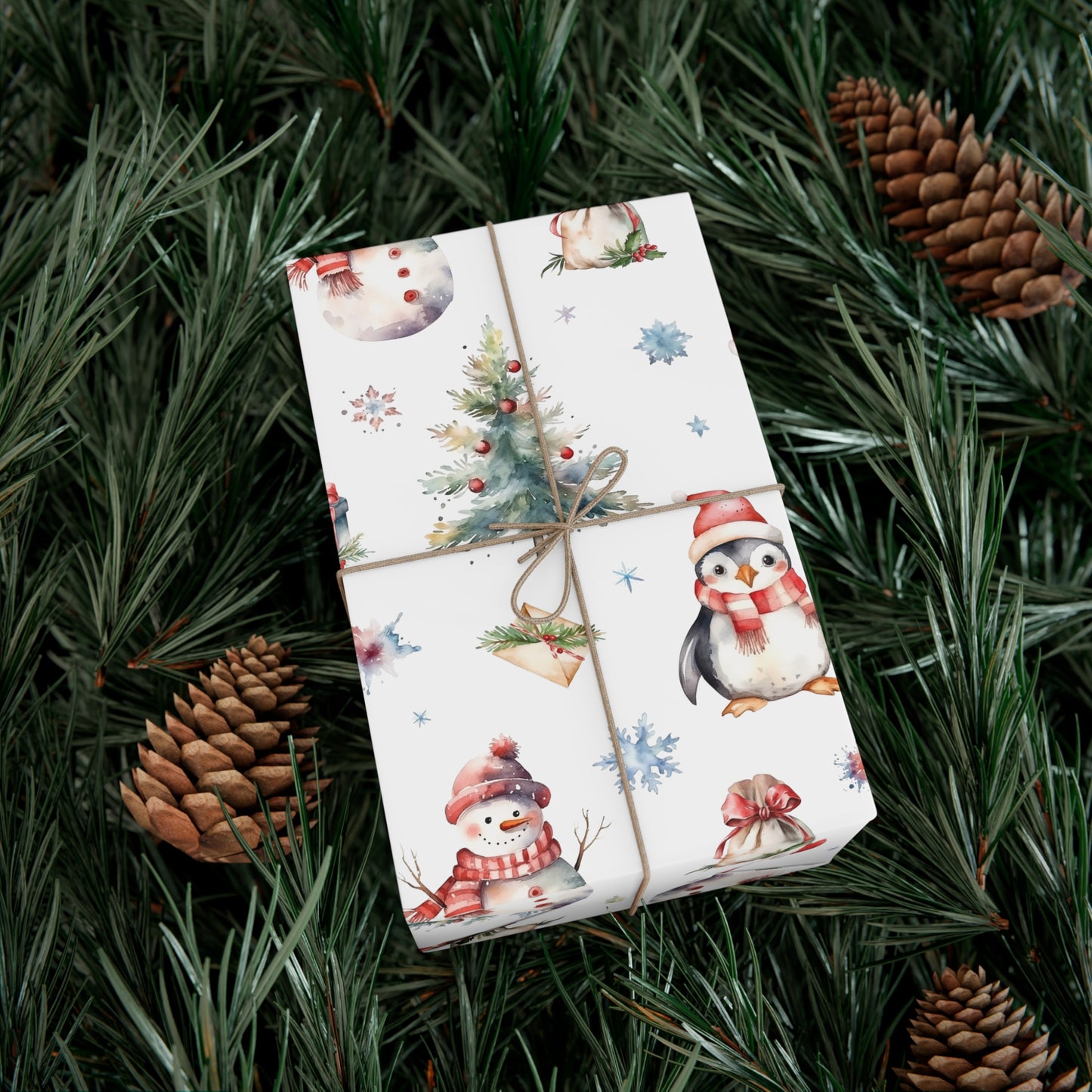 Christmas Penguin Gift Wrap