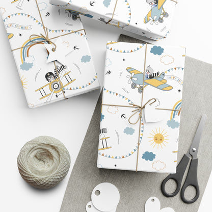 Airplane Birthday Wrapping Paper