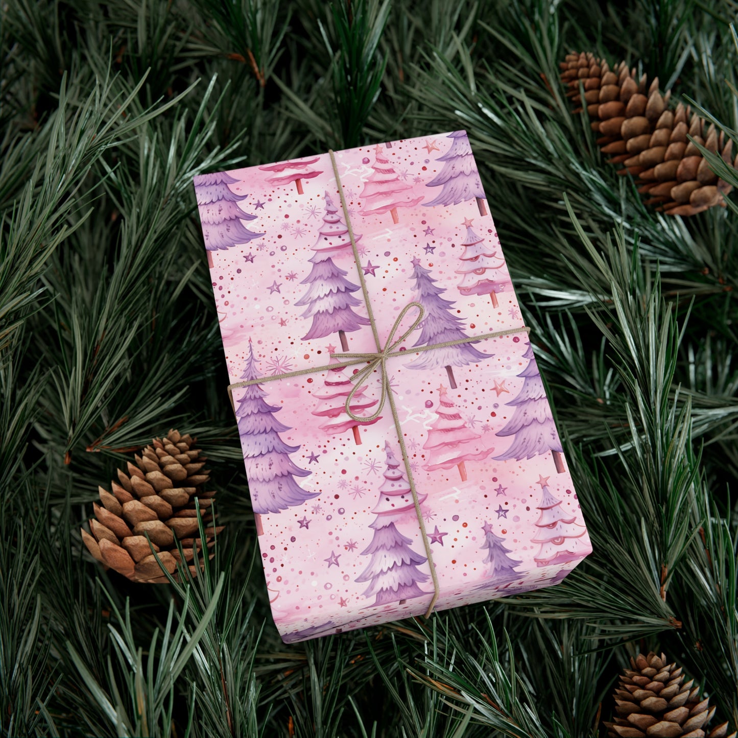 Pink Christmas Wrapping Paper