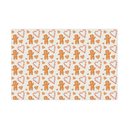 Classic Christmas Gingerbread Man Gift Wrap, Christmas Wrapping Paper, Christmas Ornament Gift Wrap, Wrapping, Christmas Gifts, Candy Cane