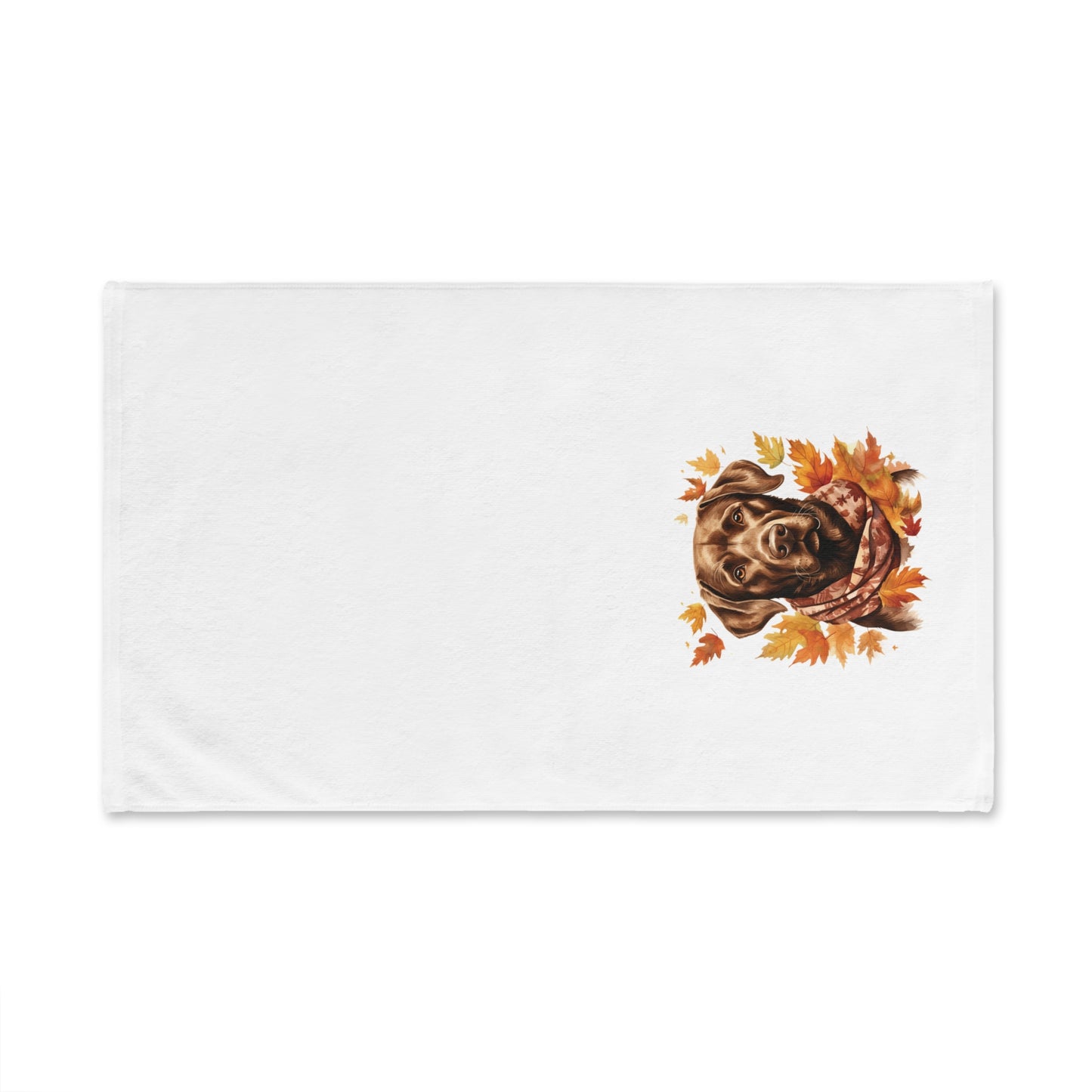 Chocolate Labrador Fall Hand Towel