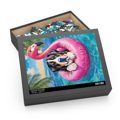 Watercolor, hand drawn Summer Swissy Puzzle
