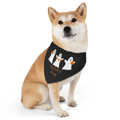 Halloween Ghosts Dog Bandana with Collar