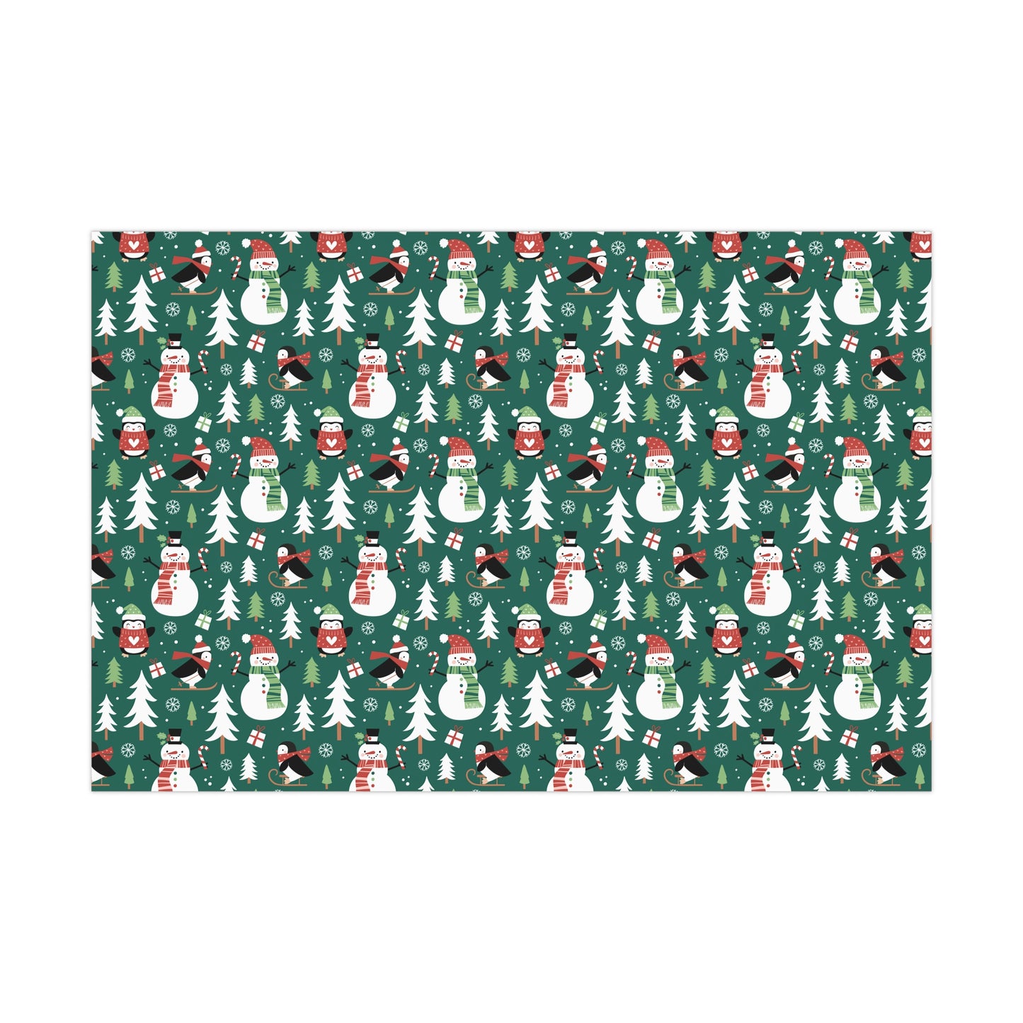 Penguin & Snowman Fun Christmas Gift Wrap, Christmas Wrapping Paper, Christmas Snow Gift Wrap, Wrapping, Christmas Gifts