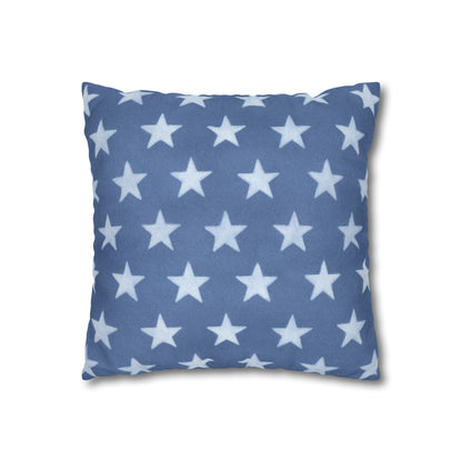 Faded Rustic Style Stars Patriotic Pillow Cover, Pairs Well W/ Our Rustic Red Striped Pillow Cover, Farmhouse Summer Decor