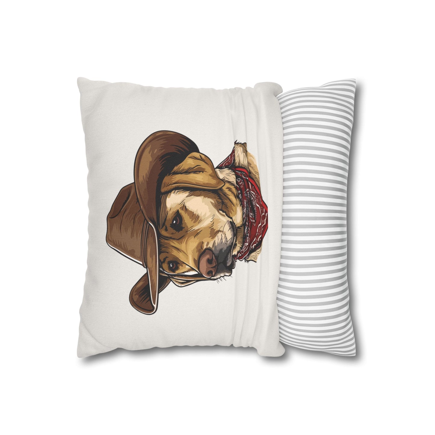 Yellow Labrador Retriever, Western Cowboy, Double Sided Pillow Cover