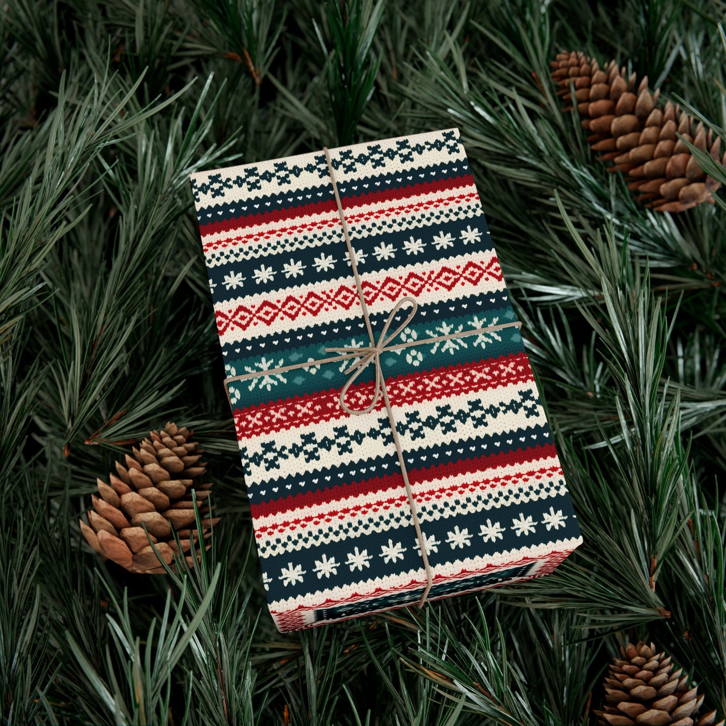 Fair Isle Christmas Gift Wrap