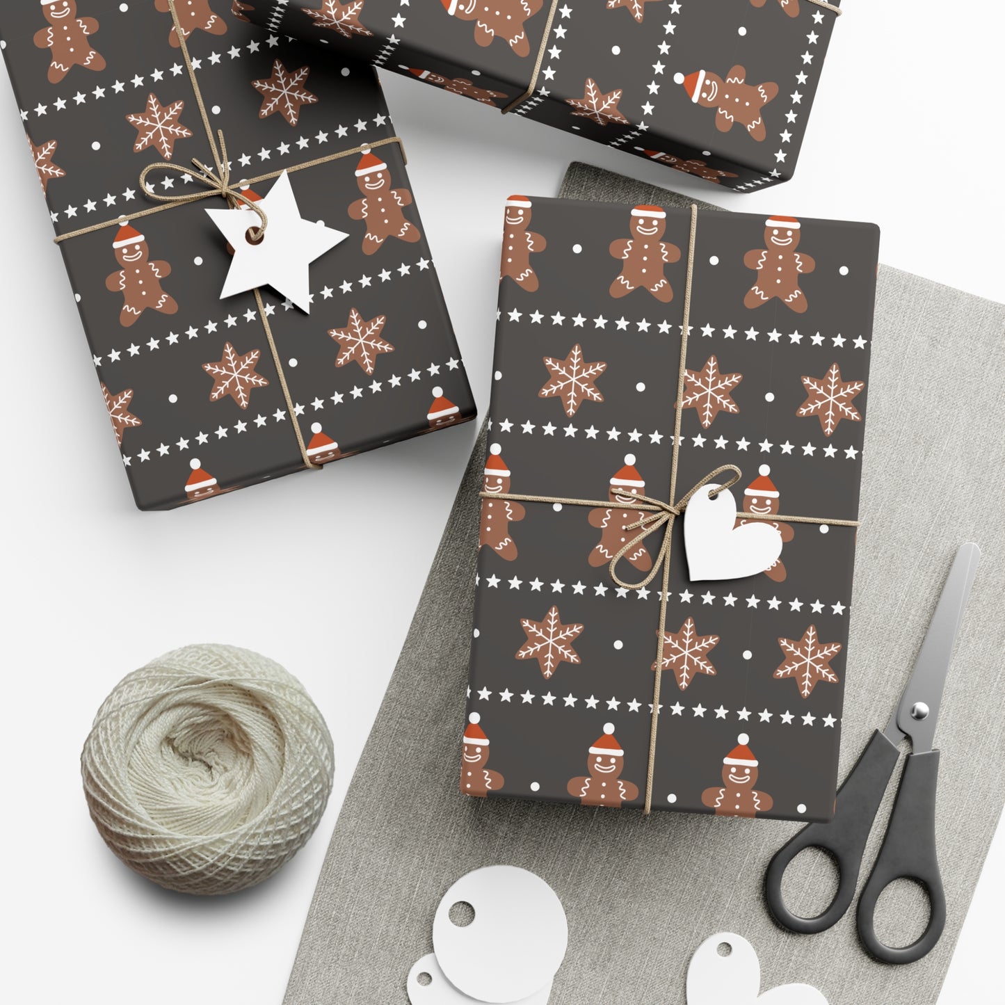 Gingerbread Man Christmas Gift Wrap