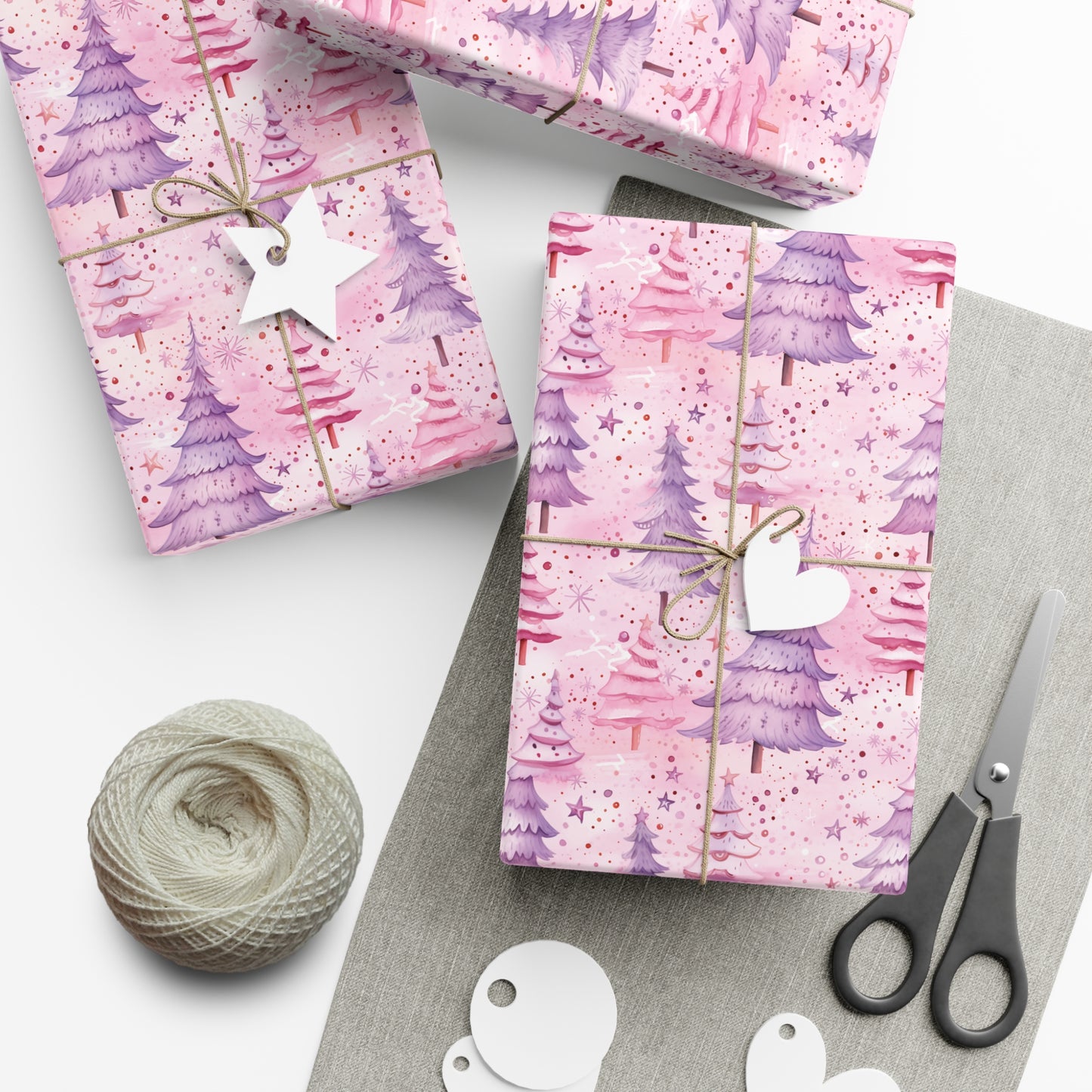 Pink Christmas Wrapping Paper